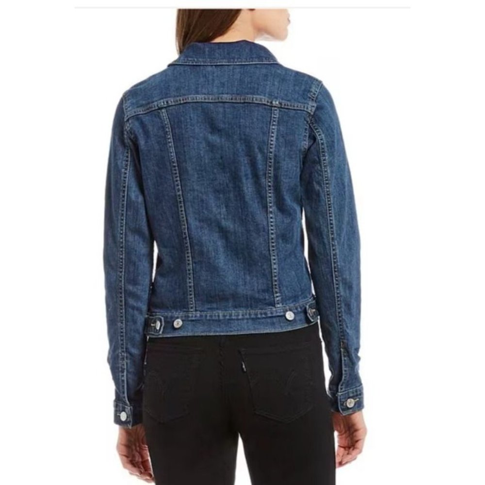 Levis Womens Jacket Blue XL Trucker Jean Cotton Denim Classic Washable - Picture 4 of 10